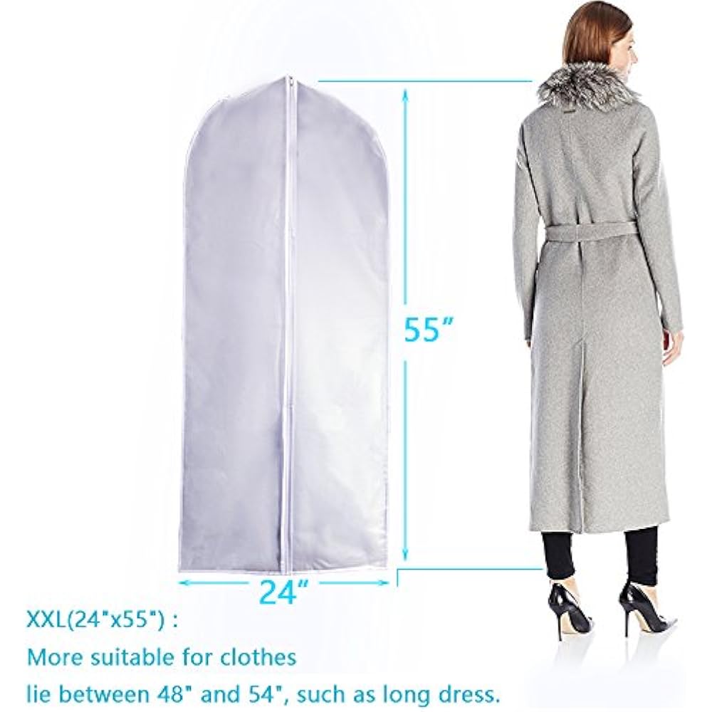 Garment Bag Clear Plastic Breathable Moth Proof Bags Cover For Long