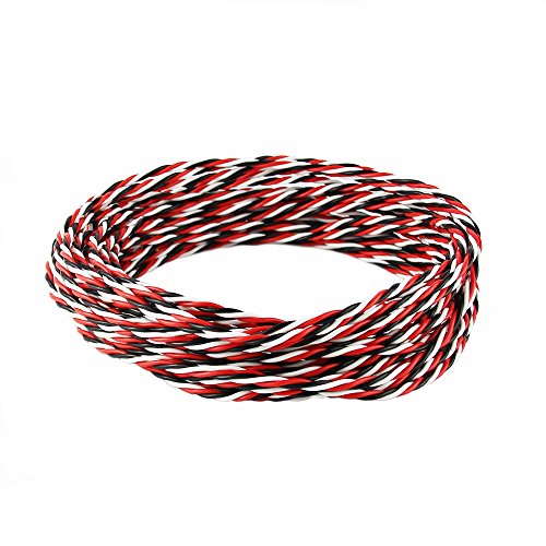 OliYin 32 feet DIY FUTABA Color 22# 22AWG 60 Cores Servo Extension Cable Twisted Wire for RC Model