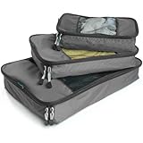 TravelWise Packing Cubes - 3 Piece Set (Silver)