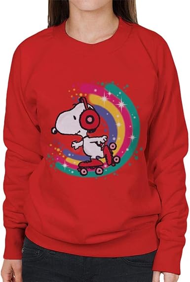 peanuts snoopy skates pullover hoodie