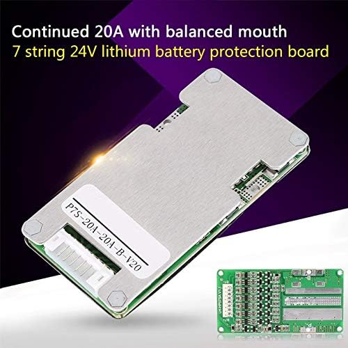 Jadeshay Battery Protection Board - 24V 20A 7S Lithium Li-ion 18650 Battery BMS Protection Board with Balancing - Image 3
