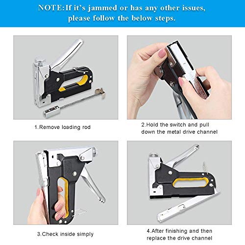 3 in 1 Heavy Duty Staple Gun with Staple Remover, Hand Operated
