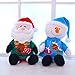HollyHOME Stuffed Animal Christmas Snowman Plush Toy Home Decorations Festival Birthday Gift for Kids 15 inches in Blue Sweater