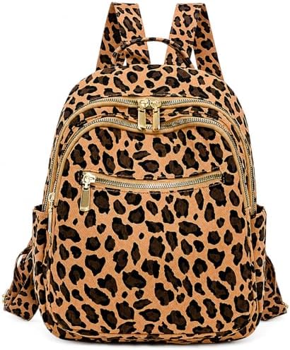 Cheetah Print Backpack Y2K Trendy Daypack Adjustable Straps Water-Resistant Amazon.com: HOKMAH Fashion Cheetah Backpack Shoulder Bag  main image 3