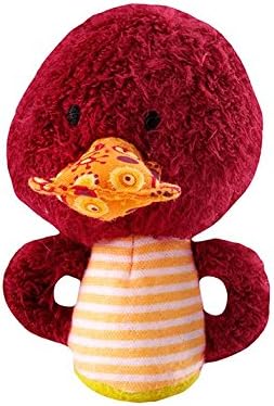 Lilliputiens Hugues Mini Rattle Fuzzy Plush Duck with Quacking Noise