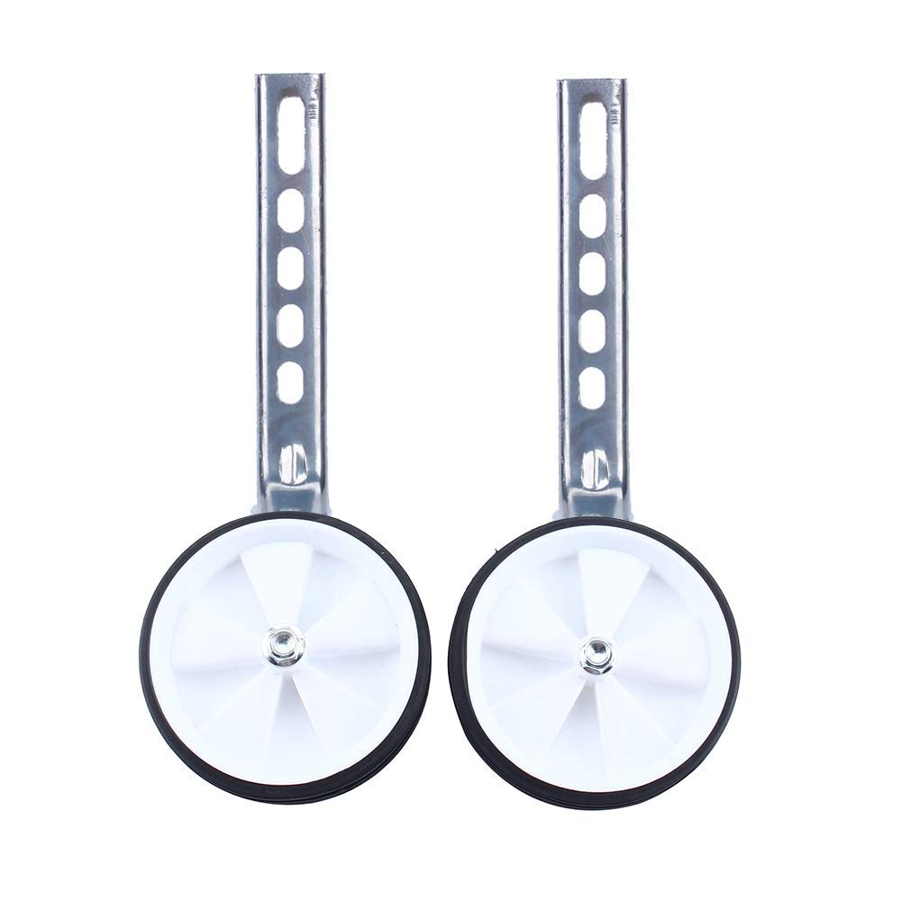 Ejoyous Cycling Training Wheels, Bicycle Riding Stabilisers, Kids Bike Wheels, 12-20 inch, White, Steel, PU