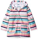 Carter's Little Girls' Snap Front Printed Hooded Rain Coat