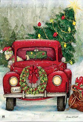 Bringing The Christmas tree Home In the Old Red Truck 28