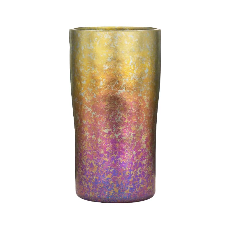 SXSHUOSI 300ML Pure Titanium Beer Mug Coffee Mug, Ultra-Light Double-Layer Insulated, Titanium Mug for Home and Outdoor use (Dazzling Colours)