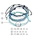 17mile Wave Braided Rope Bracelet Set Handmade Waterproof Wrap Bracelet for Woman Kids