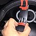 GARASANI Mobile Phone Holder Mount Clip Buckle Socket Hands Free on Car Steering Wheel for iPhone Samsung Galaxy, PDA and Smart Cellphones 2Pcs (Red)