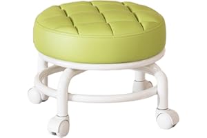 Low Roller Seat Stool Universal Swivel Casters Easy to Move Small Housework Stool Pulley Wheels Stool for Home Living Room, G