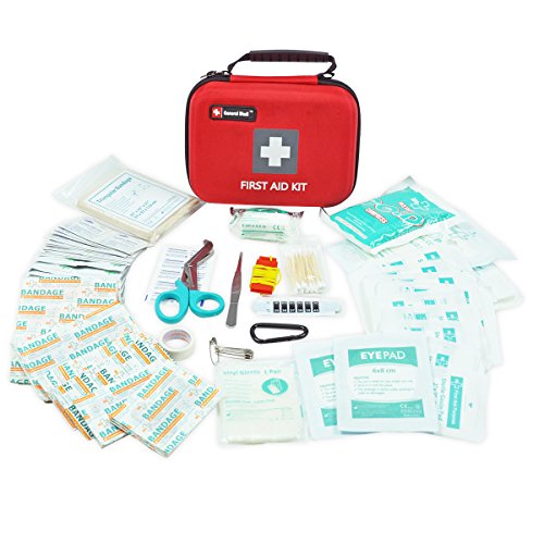 First Aid Kit - 210 Piece Professional for Medical Emergency - Includes Bandage, Emergency Blanket, Scissor for Home, Car, Camping, Hiking, Work, Boat