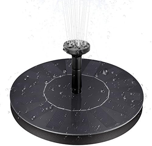 BHY Solar Fountain Power Pump, 1.5W Solar Powered Bird Bath Water Fountain Panel Birdbath Outdoor Small Mini Fountain Kit, for Fish tank, Pond, Pool, Garden Decoration, Water Cycling