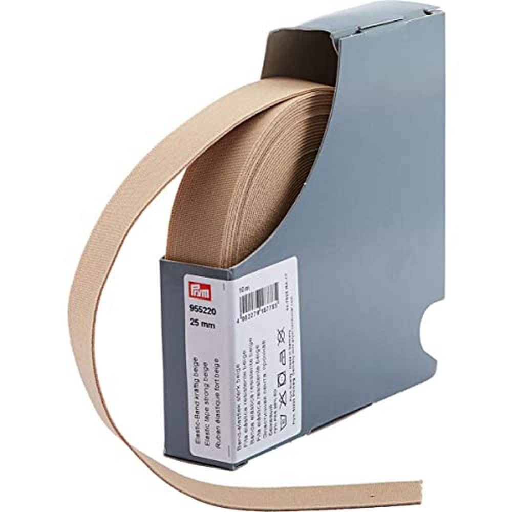 Prym Elastic Band Strong 25 mm Beige, 72% Polyester, 28% ED