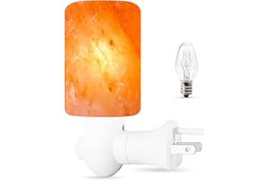 NEXTGRADE 100% Authentic Himalayan Salt Lamp - Hand Carved Natural Pink Crystal Rock Salt from The Himalayas, ETL Listed 360 Rotatable Wall Plug, for Room & Meditation Decor; 1 Extra Bulb