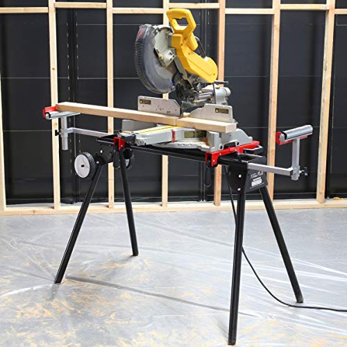 XtremepowerUS Contractor Miter Saw Workstation Universal Mount