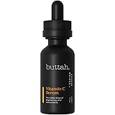 Buttah Skin Vitamin C Serum 1 FL oz e 30mL - For Face - Vitamin E - Ferulic Acid - Green Tea