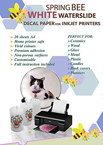 Buy A4 Waterslide Decal Paper WHITE for INKJET PRINTERS - 20 Sheets ...