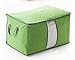 Yosoo 3-Piece Large Bamboo Charcoal Clothes Quilt Pillow Blanket Zip Foldable Storage Bag Box Organizers Container Box Assorted Colors