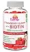 Flamingo Supplements - Biotin Gummies 5000 mcg for Women & Men with Non GMO Gluten Free Natural Strawberry Flavor| Vegetarian, Kosher Halal Vitamins for Hair & Nails | 100 Count