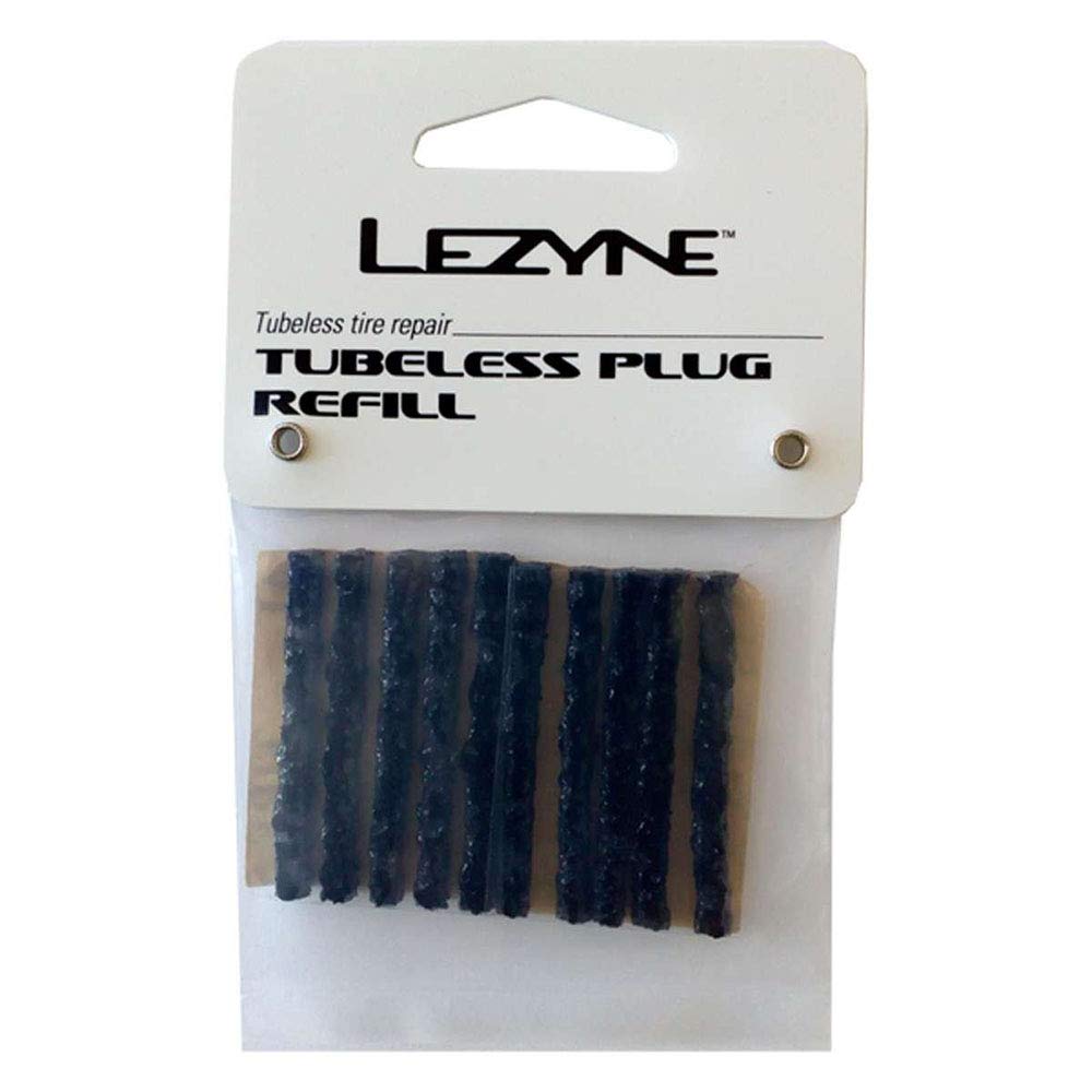 Lezyne Tubeless Plug Rerill-10 Replacement Rubber for Tyre Repair, Black, One Size