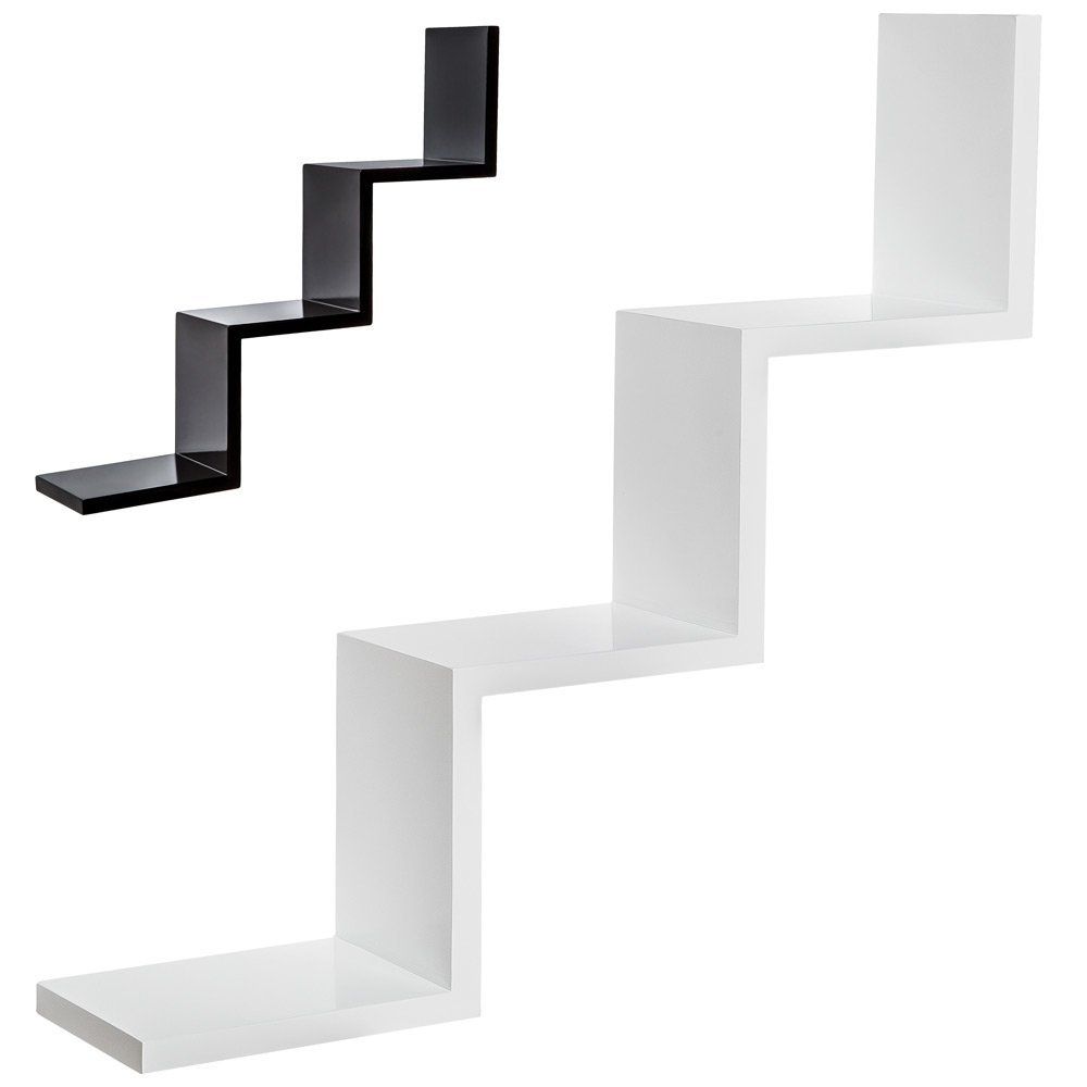 etagere murale zig zag blanc