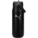 PUMA Unisex Adult 24oz Insulated Stainless Steel Water Bottle With Straw &amp; Carry Handle