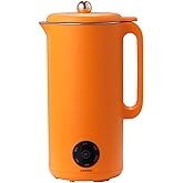 Soybean Milk Machine Household Automatic Small Mini Soymilk Machine Portable Multi-Function Fruit Juicer (Orange 24x14cm) Lit