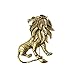 Sewanz Men's Goldon King of Forest Lion Shape Brooch Pins,Lapel Stick Pin for Suit Tuxedo