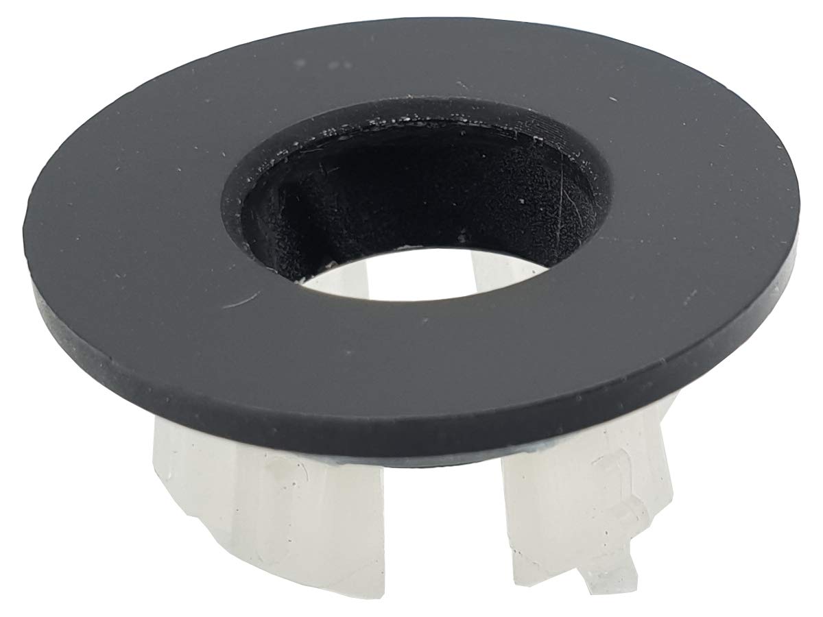 Brass Basin Sink Overflow Cover Insert Hole Trim (Black)