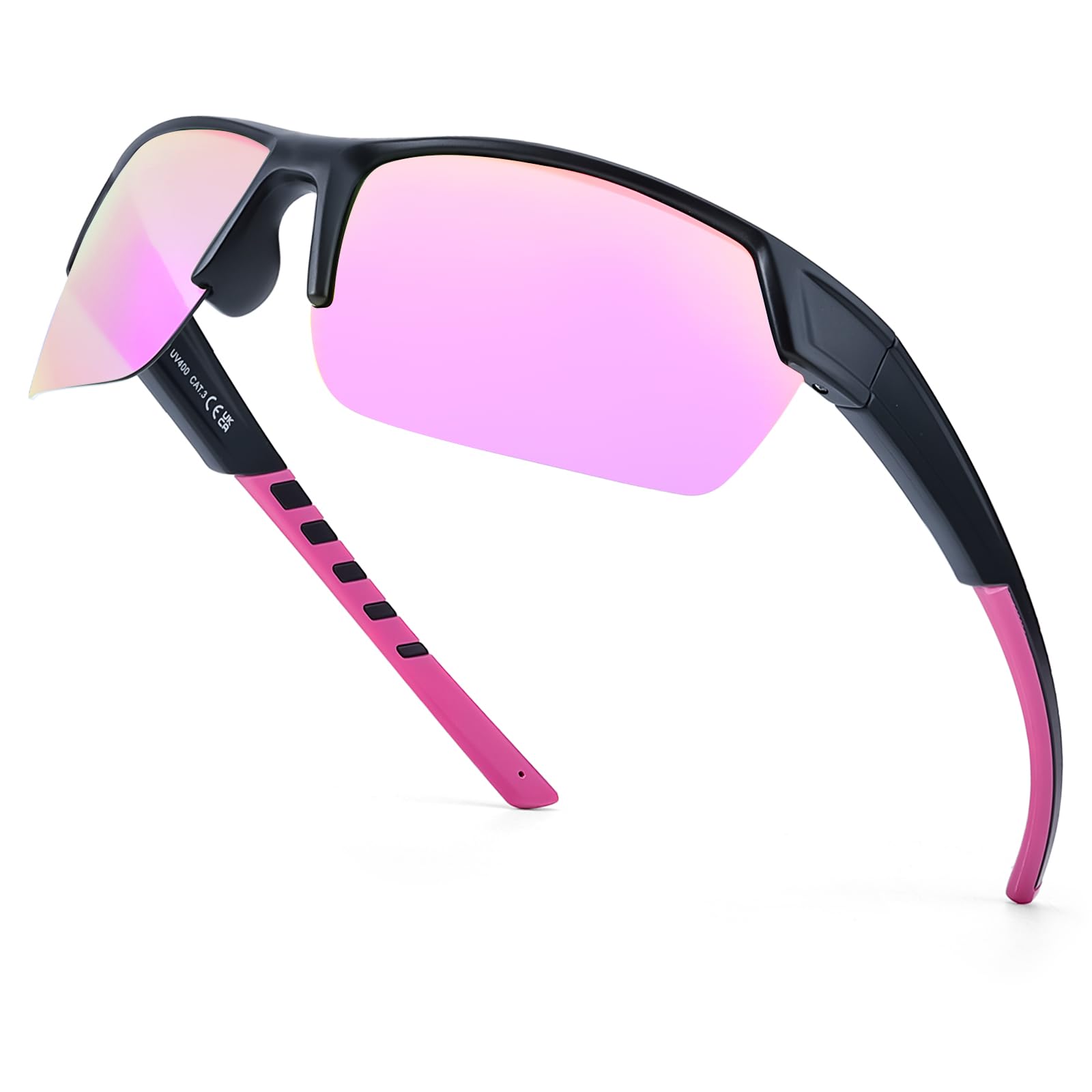 LVIOE Sport Sunglasses Polarised for Women, Wrap-Around Design with UV400 Protection for Running, Cycling, Hiking