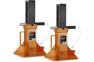 Strongarm 22 Ton Safety Stand Set - Pin Style Jack Stands for Trucks, Trailers & Heavy Equipment - Super Heavy Duty