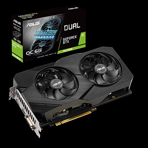 ASUS Dual GeForce GTX 1660 SUPER EVO 6GB OC Edition GDDR6 Gaming Graphics Card with Two Powerful Axial-tech Fans (DUAL-GTX1660S-O6G-EVO)