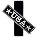 EmbTao Embroidered USA Tactical Morale Fastener Hook&Loop Patch - Black & White