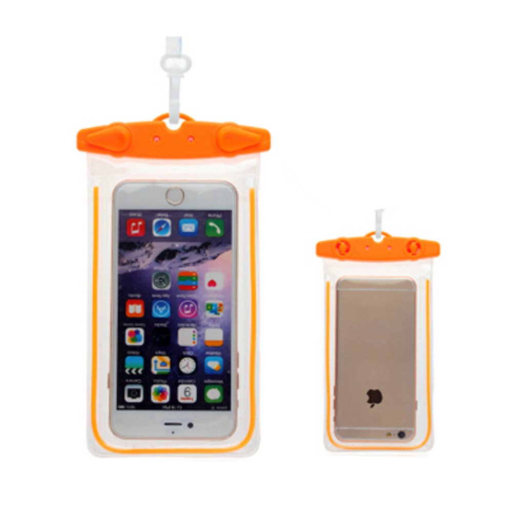  Orange Waterproof Cell Phone Case Dry Bag