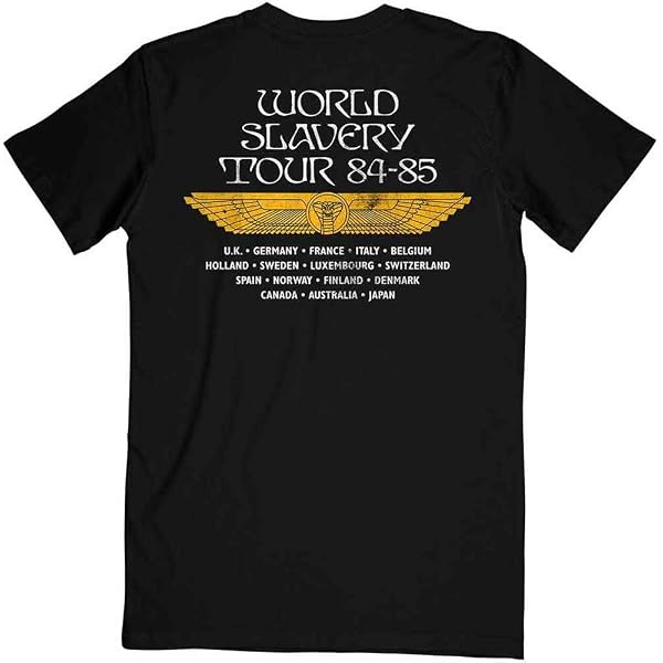 Iron Maiden T Shirt World Slavery 1984 Tour Band Logo Official
