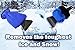 Zento Deals Waterproof Ice Scraper Vehicle Mitt - 2-Pack Blue Car Windshield Ice Snow Remover Glove
