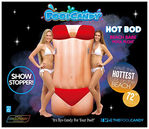 Poolcandy Hot Bod Beach Babe Extra Large Inflatable Pool Lounger-Pool Float-Measures 72" x 35" x 6" - Thumbnail 5