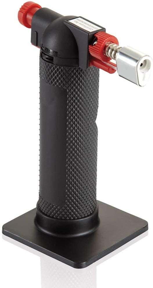 Leifheit Küchen Flambierer, einfach und sicher zu bedienender Gasbrenner, vielseitiger Bunsenbrenner gefüllt mit herkömmlichem Butangas, ProLine-Serie