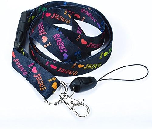 Deluxe Breakaway Lanyard Keychain, Key and ID Card-Badge Holder, Jesus