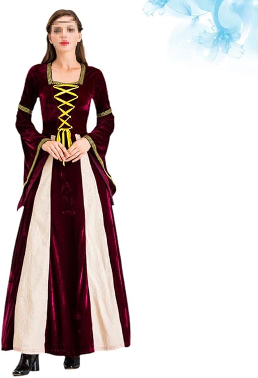 Amosfun Medieval Dress Renaissance Costumes Dress for Europe Cosplay