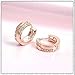 Thick Roll Crystal 18k Gold Plated Earrings Stud Women Jewelry + 925 Sterling Silver Earnuts Gs0462