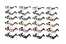 Holiday Specs 3D GLASSES- 24pk Holographic glasses, Look through Glasses at your Holiday Lights and see Snowmen, Snowflakes, Santa, Gingerbread Men, Candy Canes or Reindeer Appear before your Eyes!thumb 1