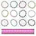 Candygirl Plastic Iridescent Kids Bead Bracelet Kits For Girls Party Favors Assorted 12pcs Per Pack Value Pack