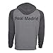 Real Madrid Hoodie Fz Summer Light Zip up Jacket Grey Adults (XL)