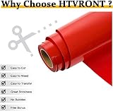 HTVRONT Red Heat Transfer Vinyl Roll 12in x 20ft HTV for T Shirts Clothing view 3