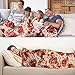 Outivity Pizza Blanket Adult Size 80 Inches, Birthday Gifts for Her Him, Funny Gifts for Girlfriend Boyfriend, Novelty Pepperoni Pizza Food Blanket Oversized, Flannel Throw Blanket for Adult