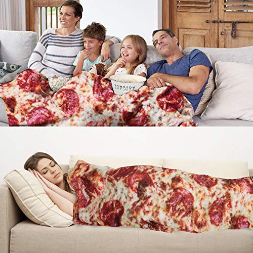 Outivity Burritos Tortillas Blanket, Novelty Giant Human Burritos Wrap Blanket, Soft Comfort Round Gag Pizza Blanket Throw Blanket for Adults - Thumbnail 3