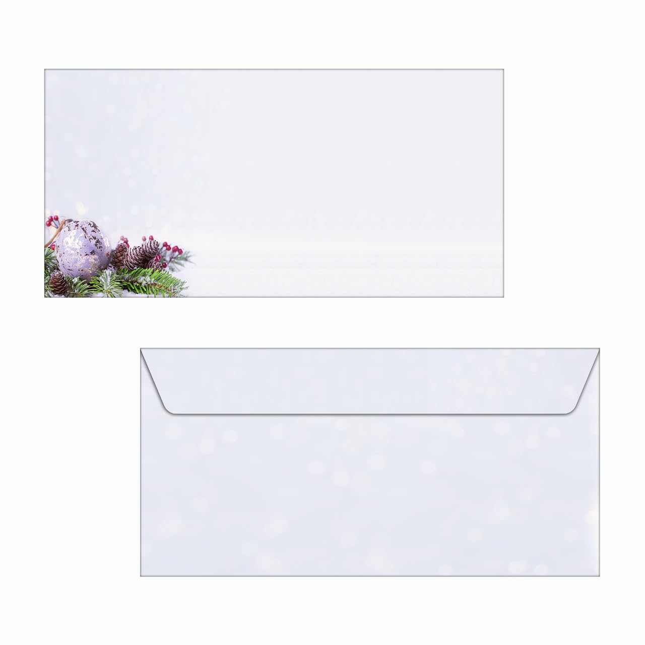 SIGEL DU443 Christmas envelopes "Charmful Christmas" - Blue, Green, Brown - gummed - DL - 25 envelopes